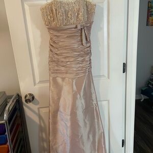 Elegant Beaded Strapless Gown